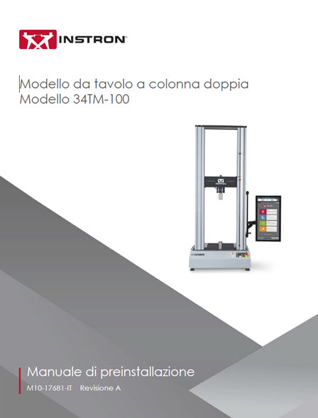 Manuale di preinstallazione del modello da tavolo a doppia colonna 34TM-100