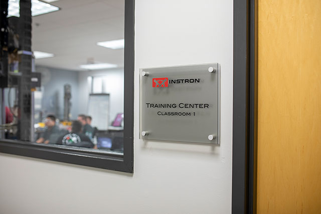 Classroom 1 at the Instron Training Center in Norwood, MA