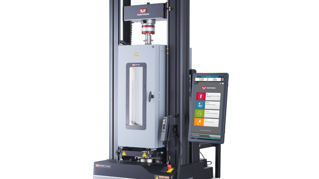 Environmental chamber mounted on a 6800 Series 68TM table model universal testing system. | Instron