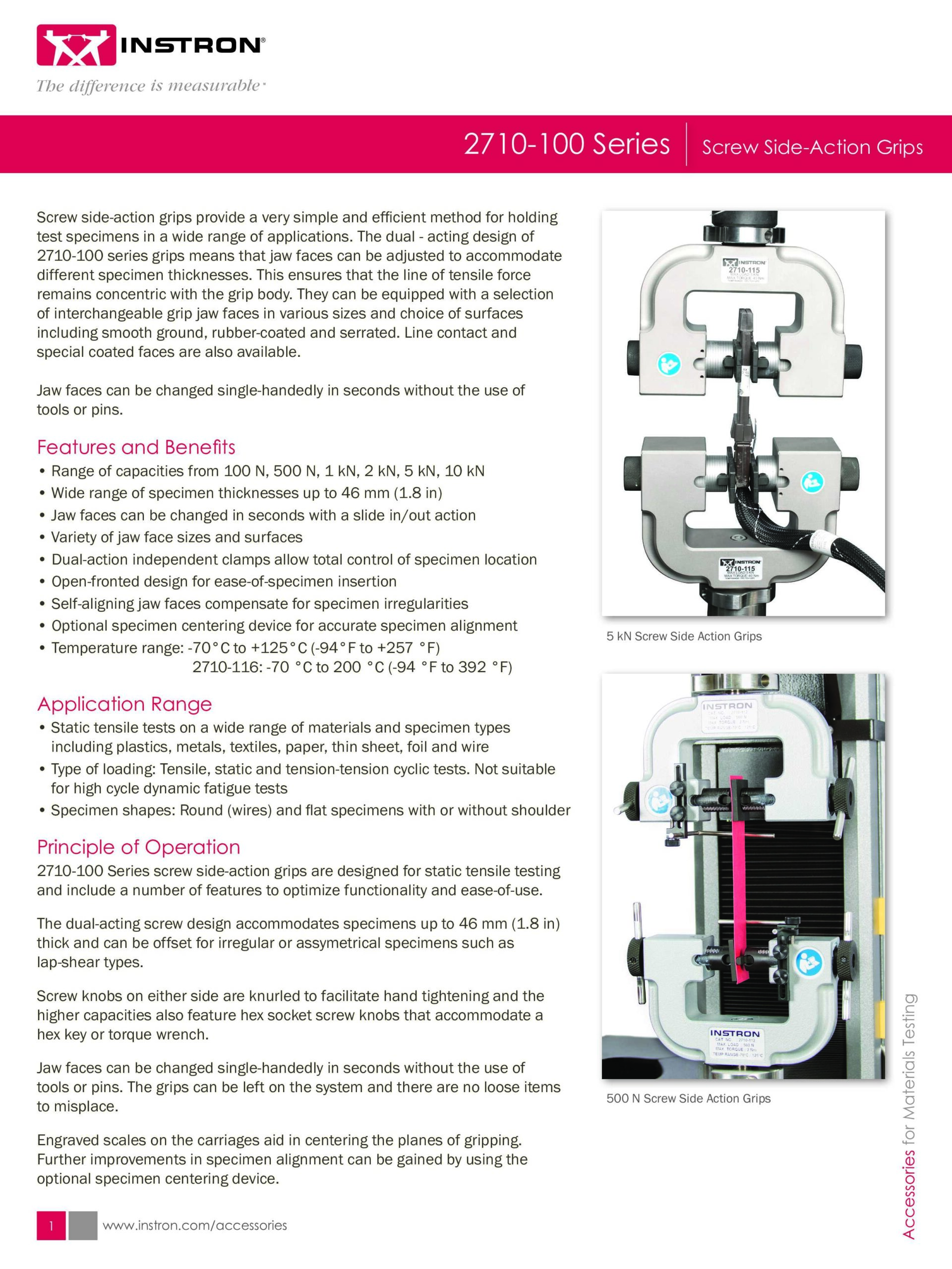 Serie 2710 Seitlich wirkende Schraubspannzeuge