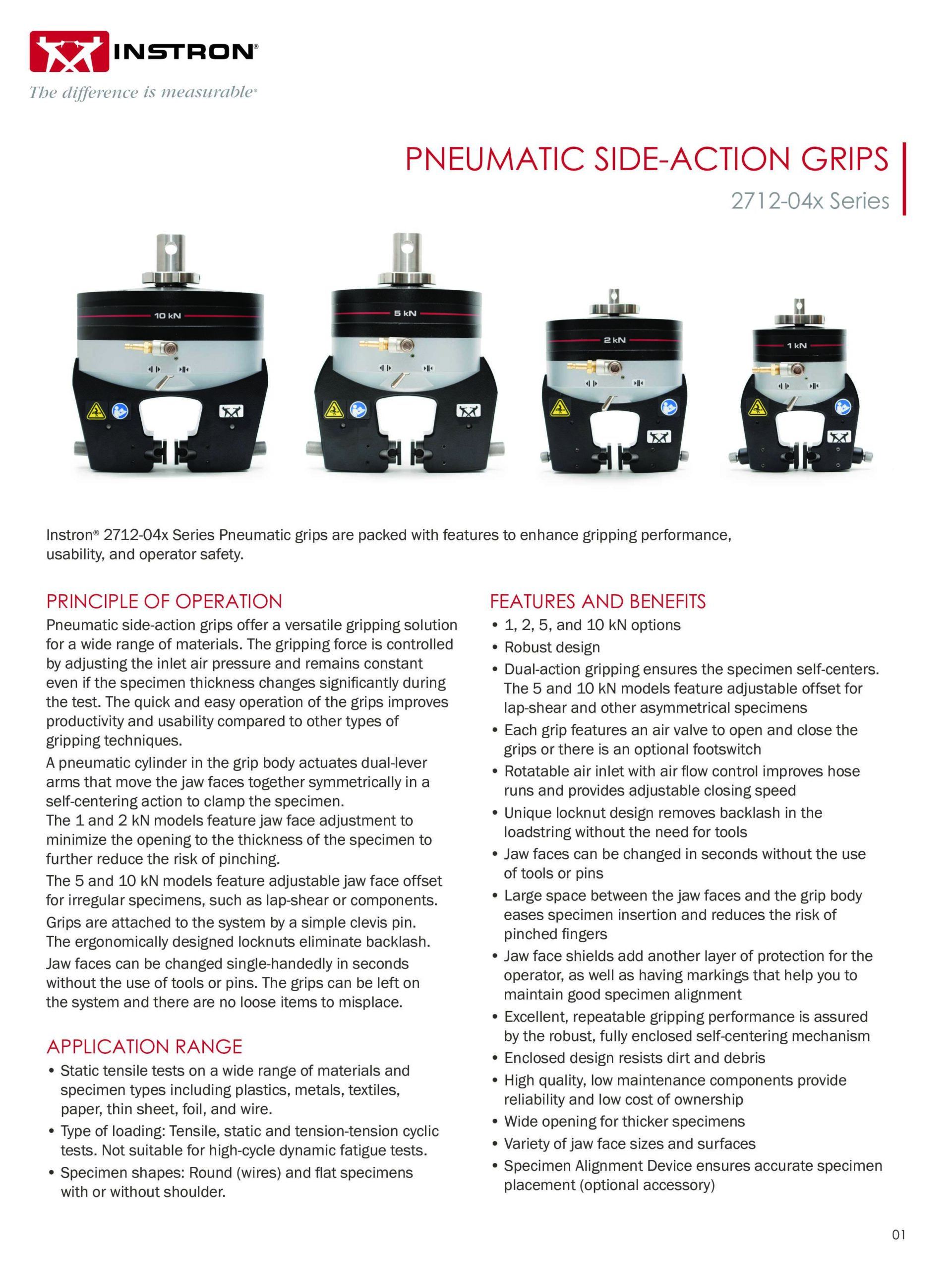 2712-04X Serie – Seitlich wirkende, pneumatische Spannzeuge