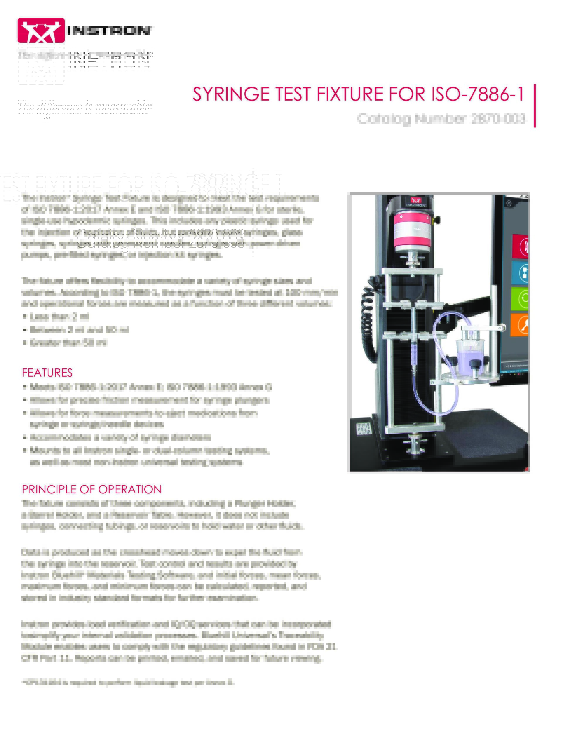2870-003 Prüfvorrichtung für Spritzen nach ISO 7886-1